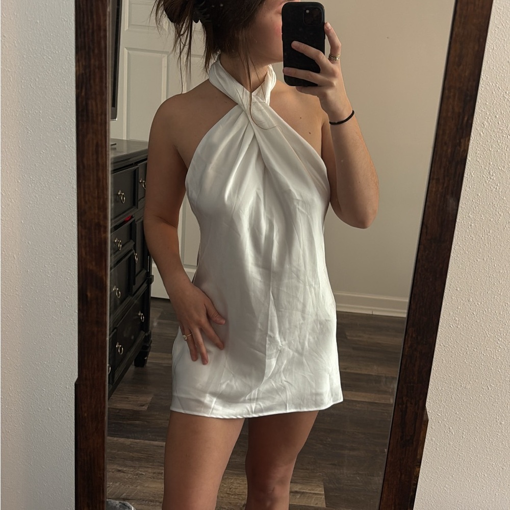 Show Me Your MuMu White Backless Dress